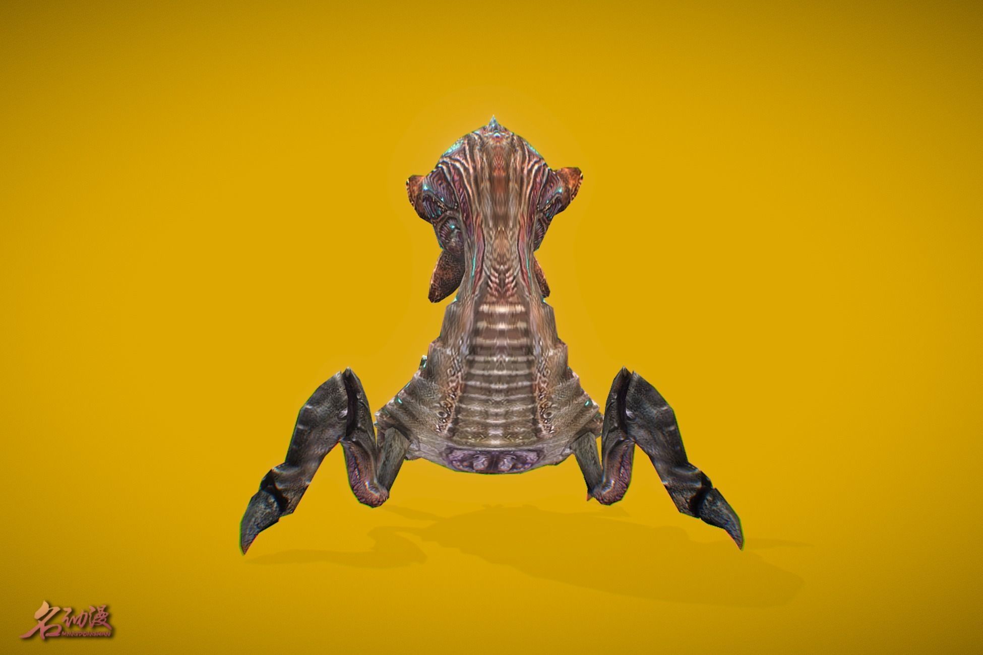 Aliens Spitter Low-poly 3D model_4