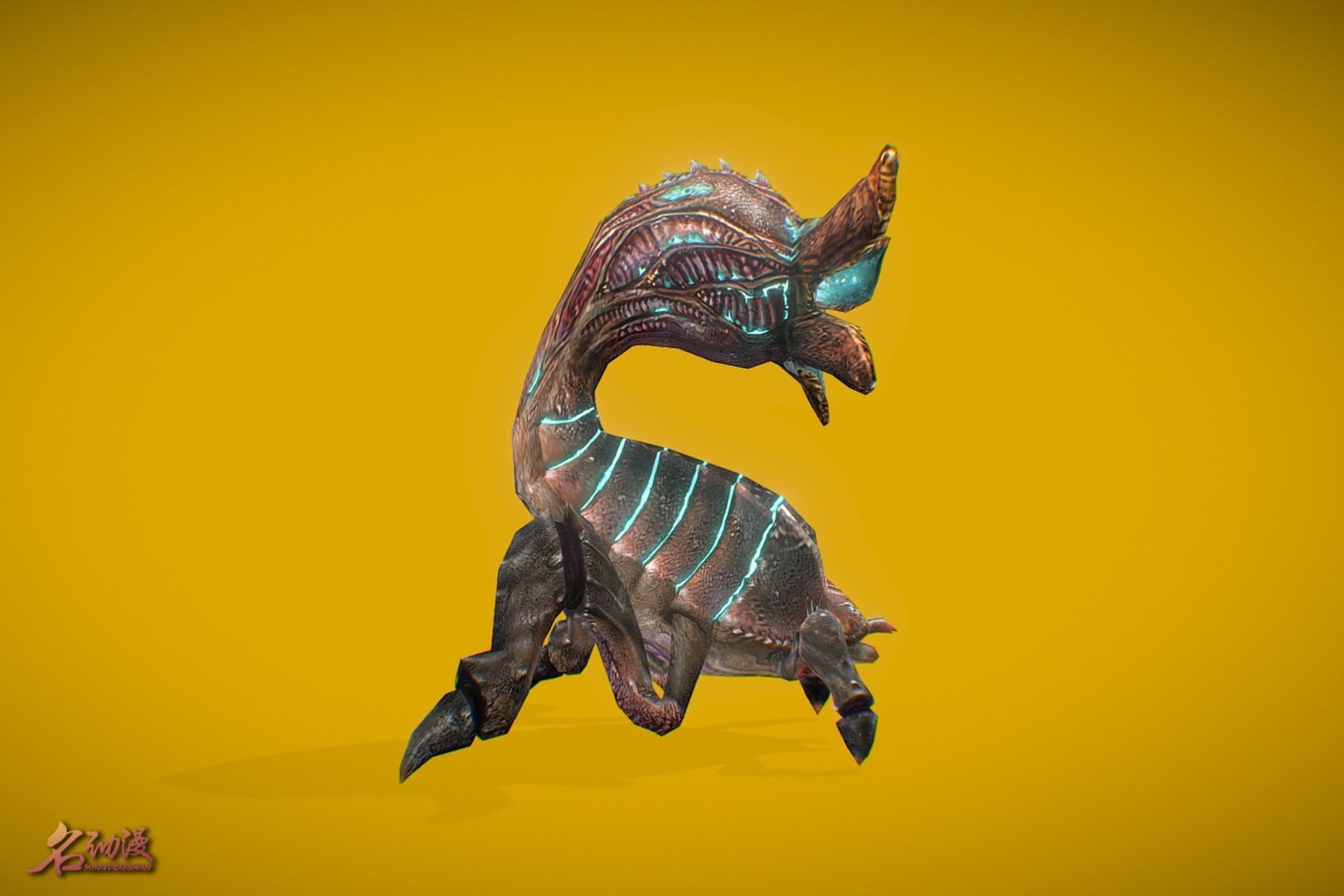 Aliens Spitter Low-poly 3D model_3