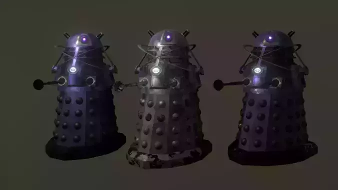 STEAMPUNK STRATEGY DALEK - Rogue Film Productions Low-poly 3D model