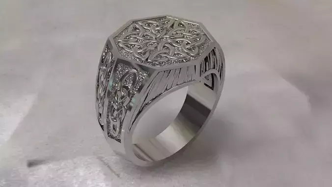 Men ring from celtic ornaments