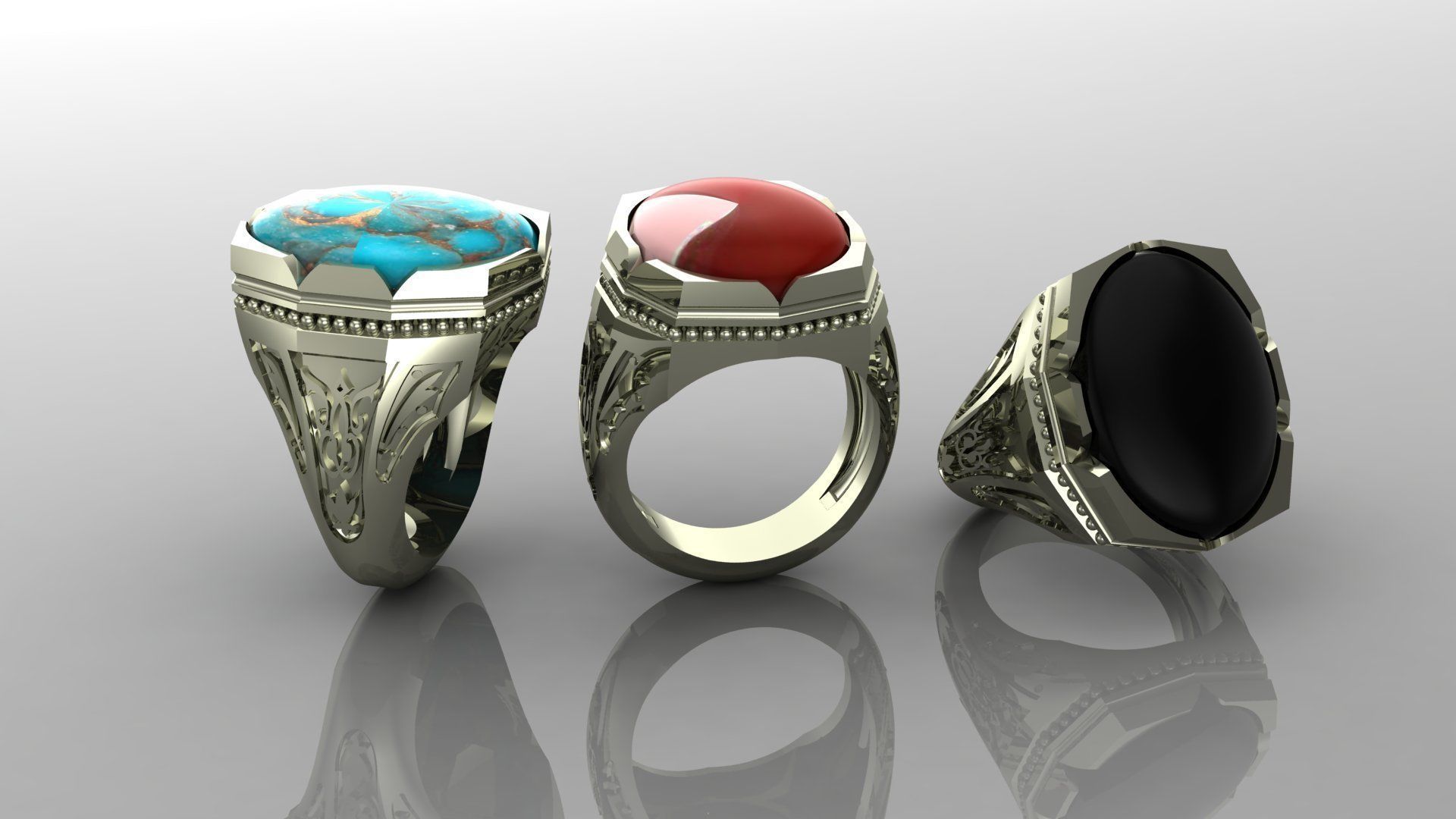 3d jewelry ring 3D print model_7