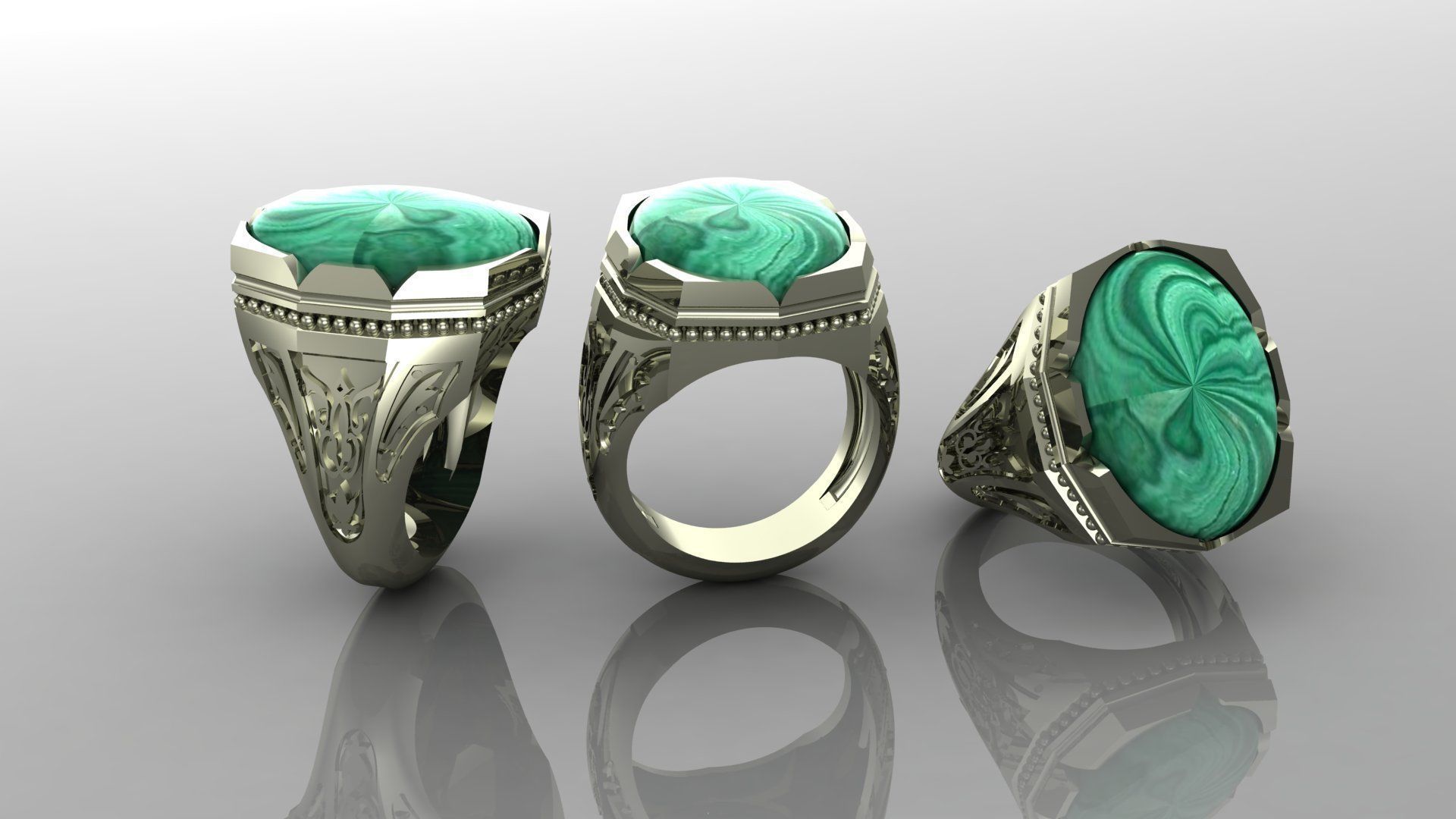 3d jewelry ring 3D print model_5