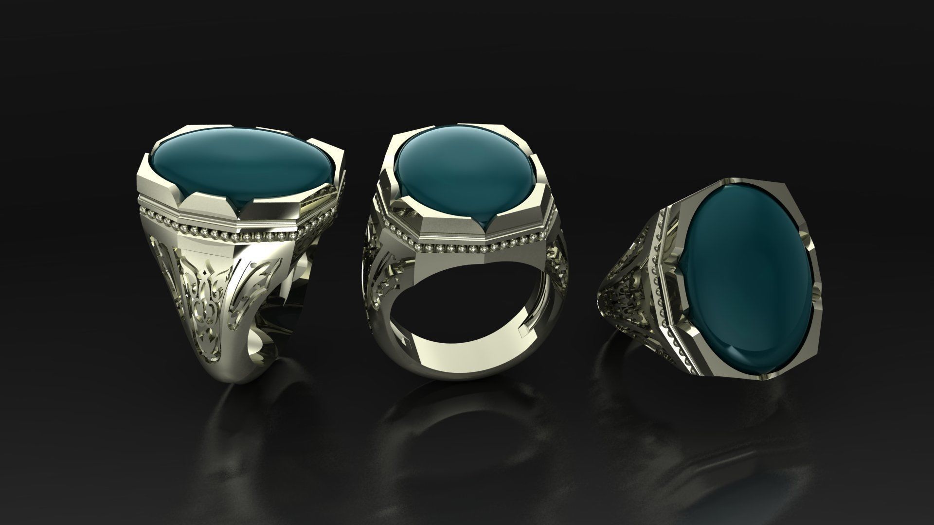 3d jewelry ring 3D print model_10