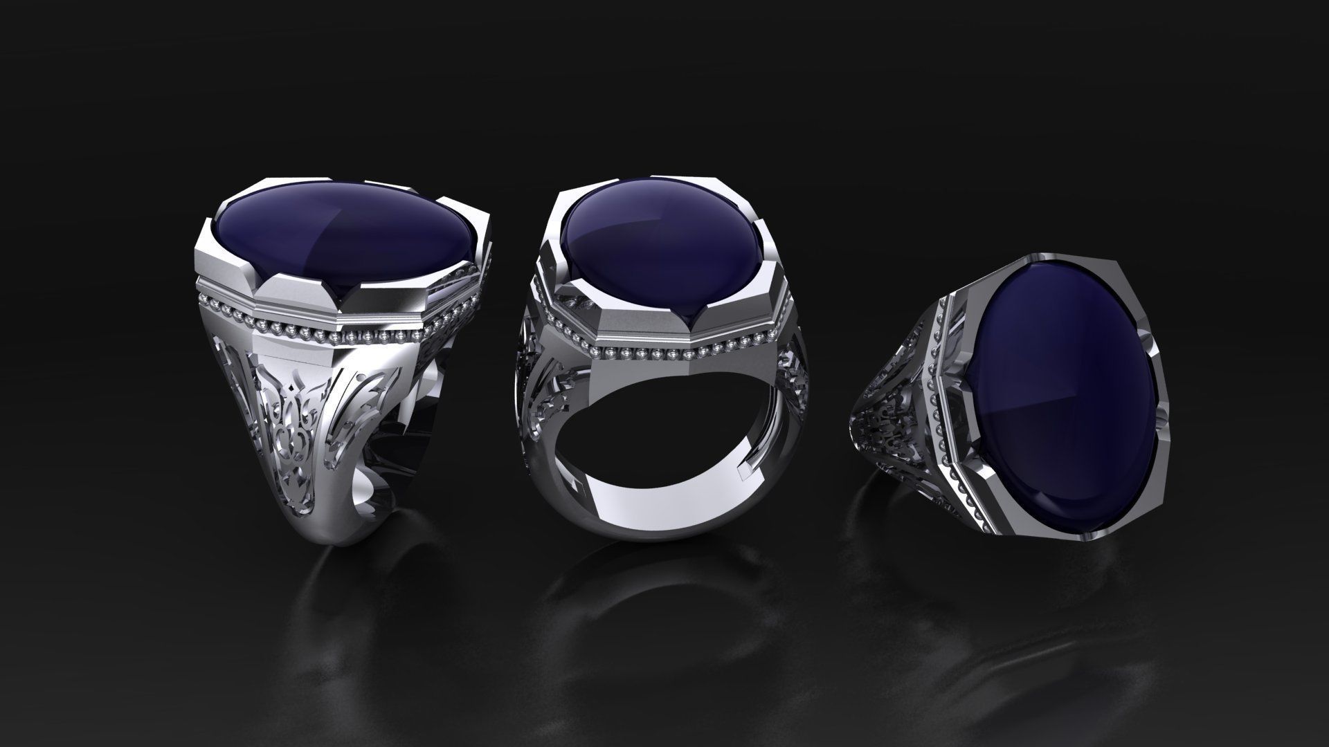 3d jewelry ring 3D print model_12