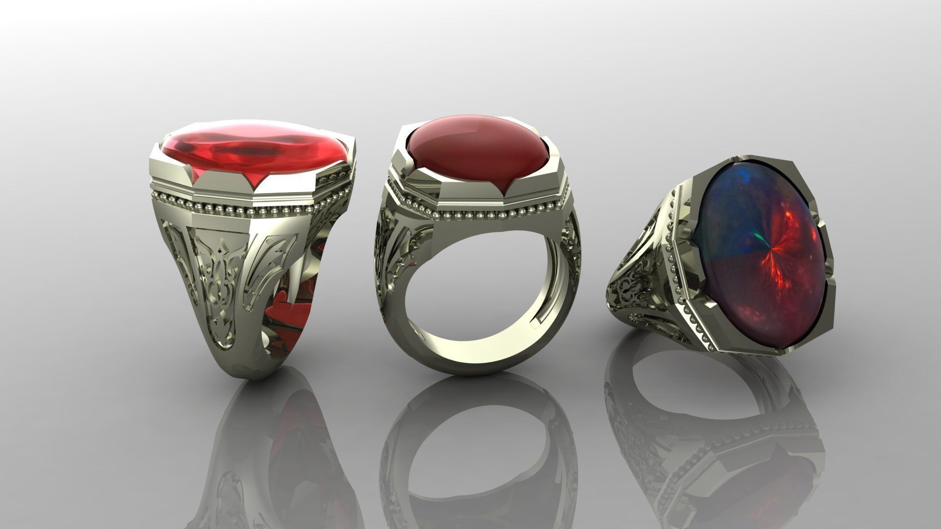 3d jewelry ring 3D print model_4