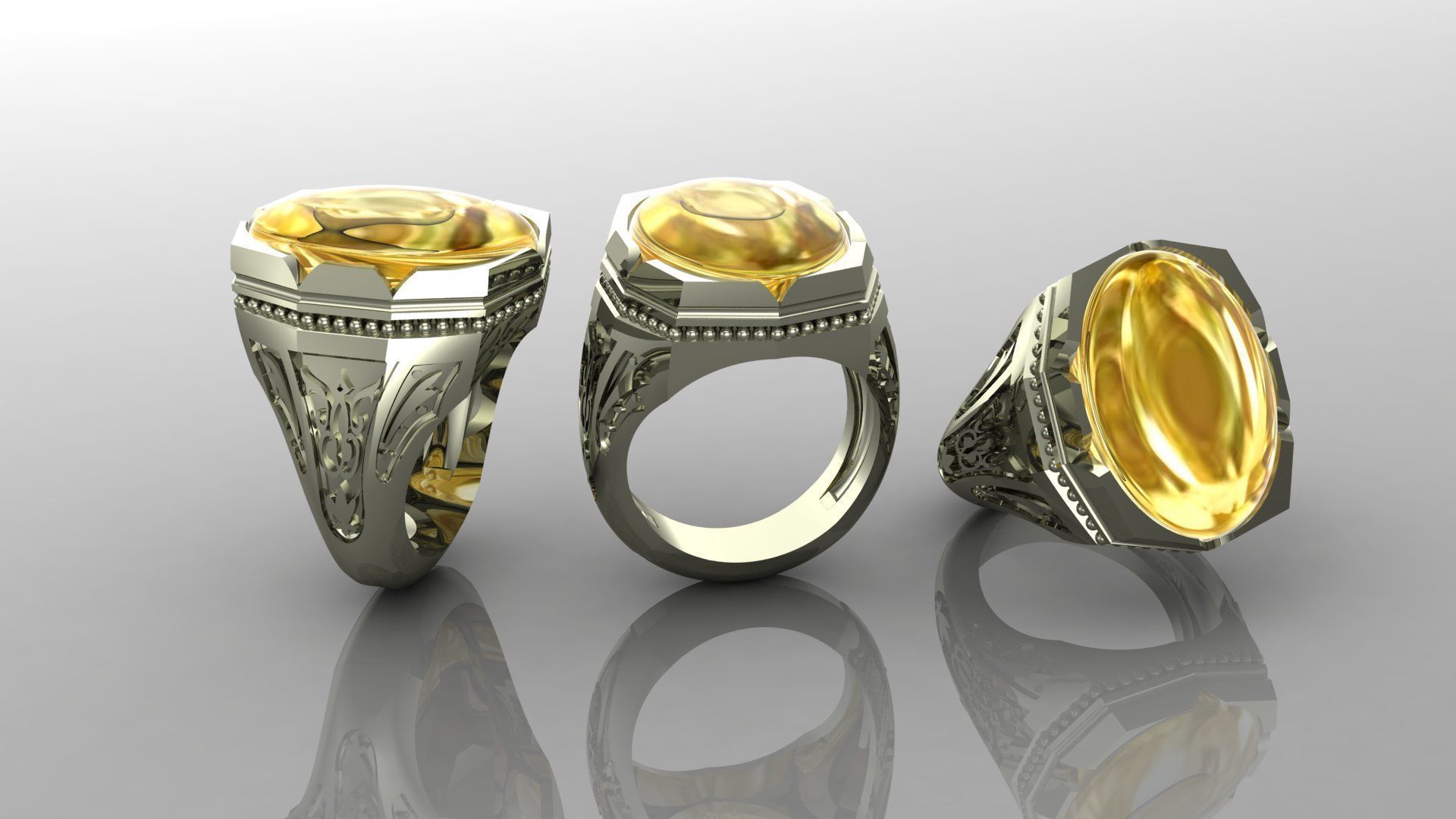 3d jewelry ring 3D print model_6