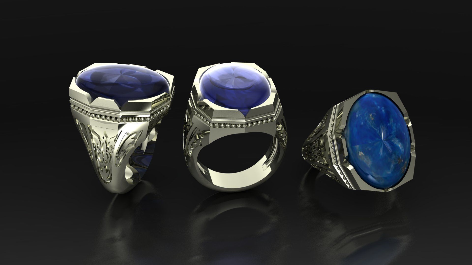 3d jewelry ring 3D print model_9