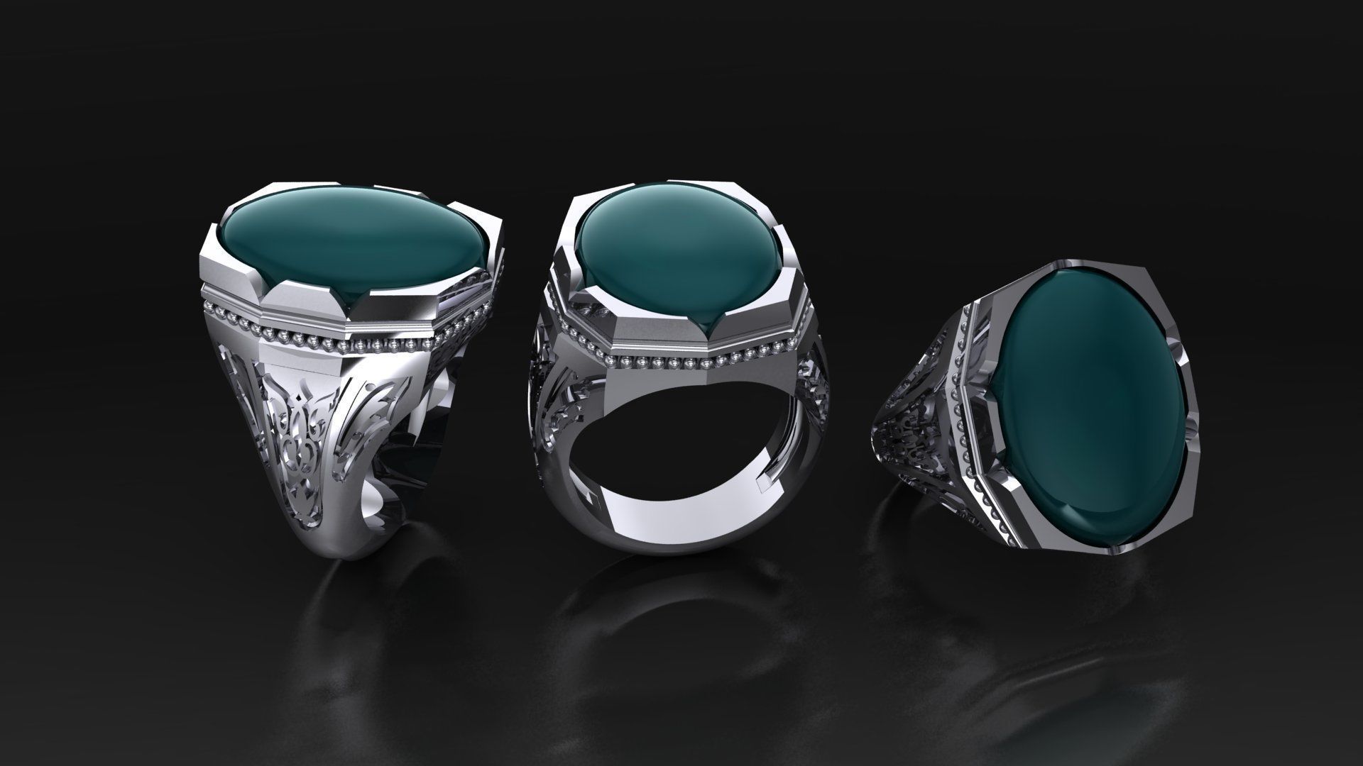 3d jewelry ring 3D print model_11