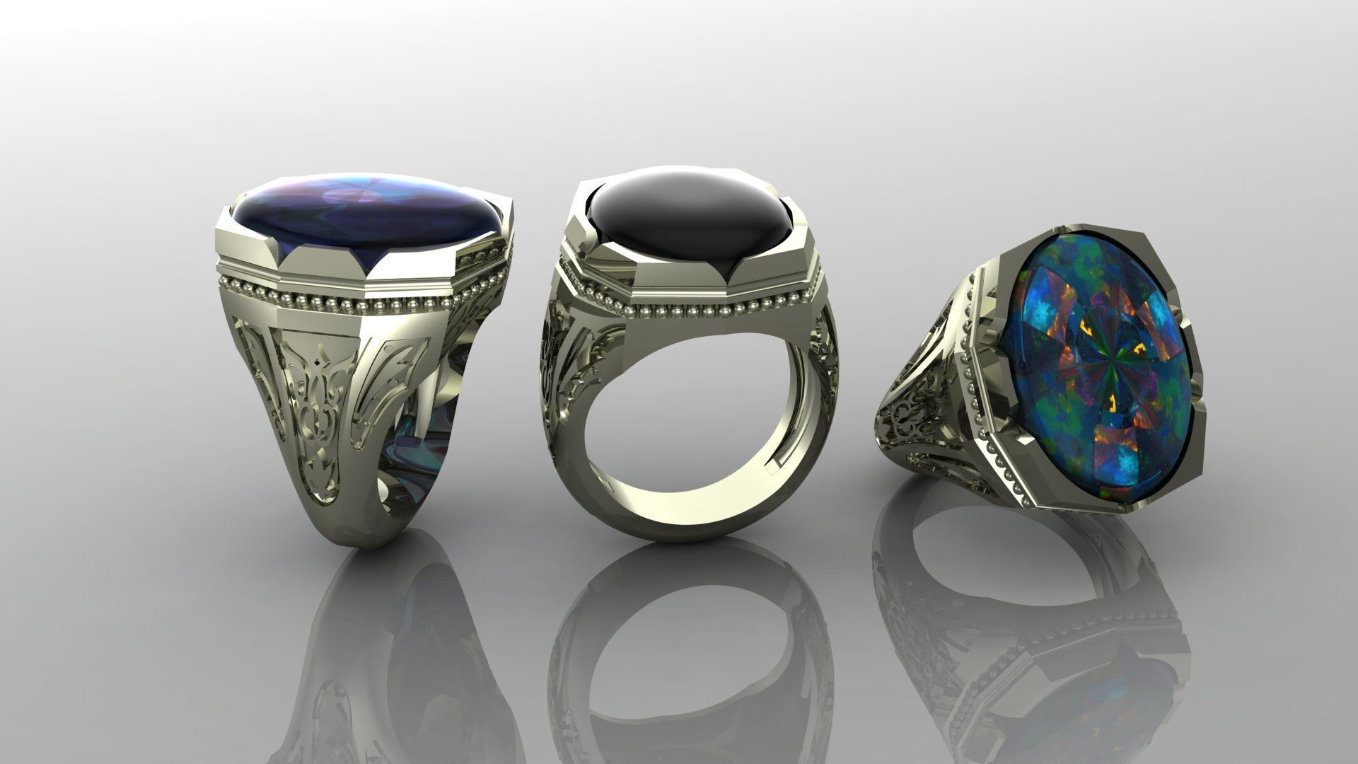 3d jewelry ring 3D print model_8