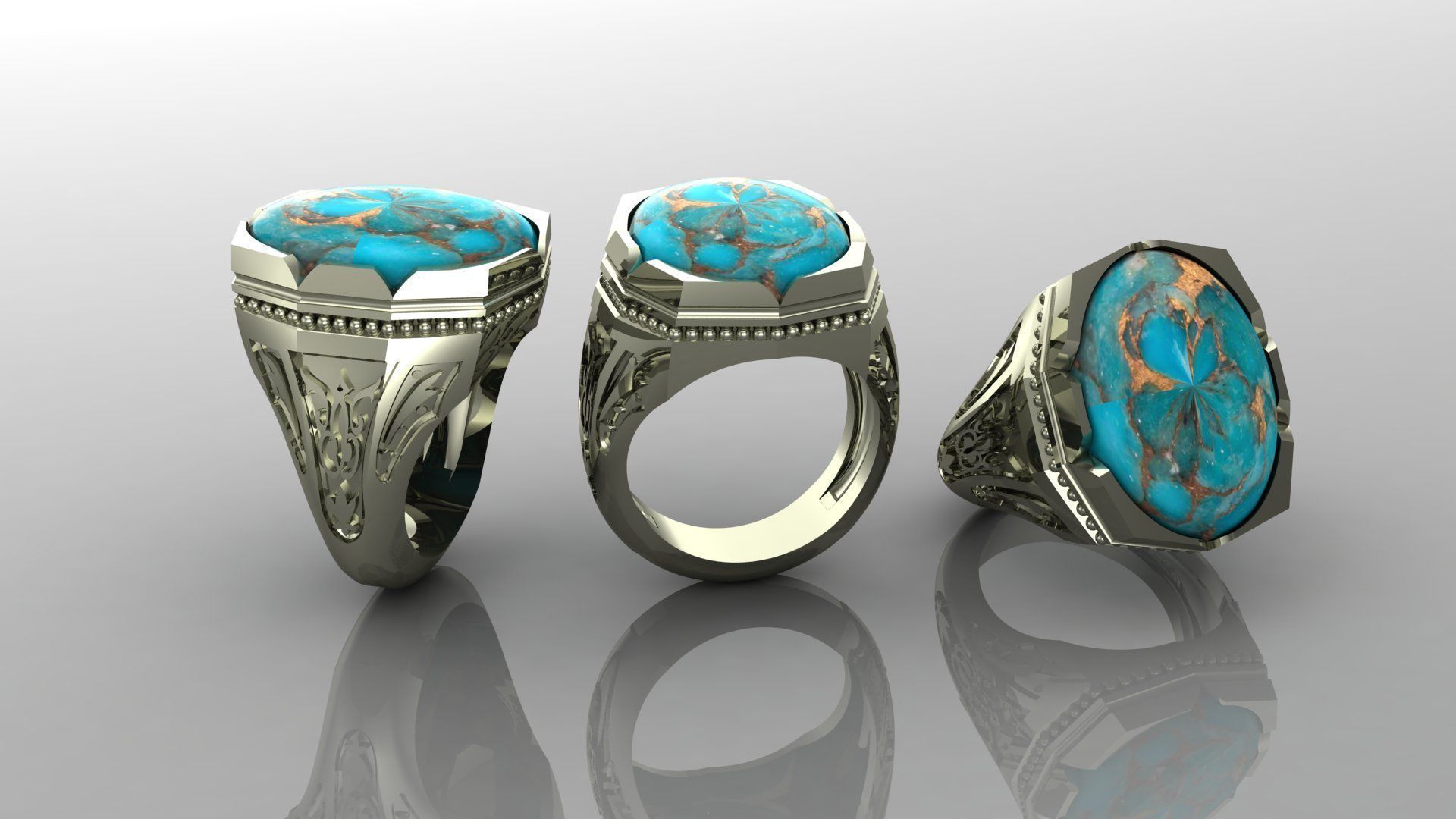3d jewelry ring 3D print model_1