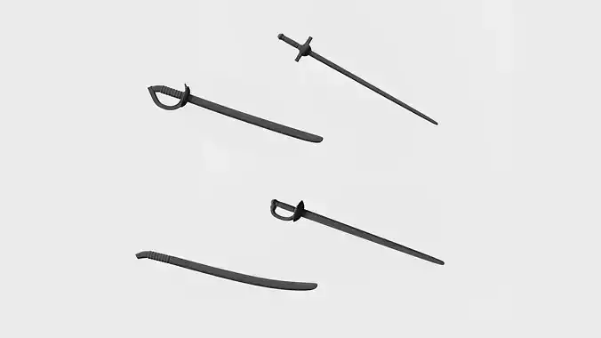 Sabers and swords 3D print model