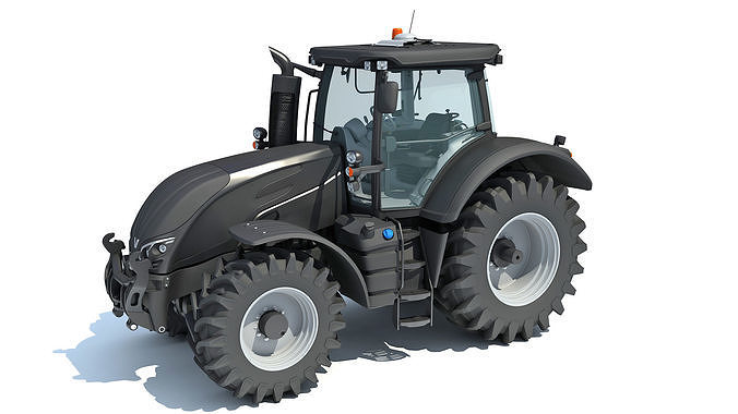 Black Tractor 3D model