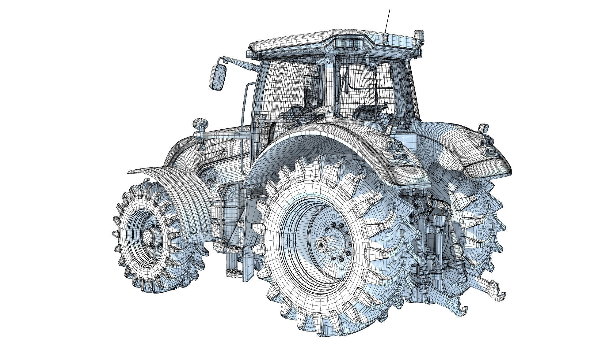 Black Tractor 3D model_17