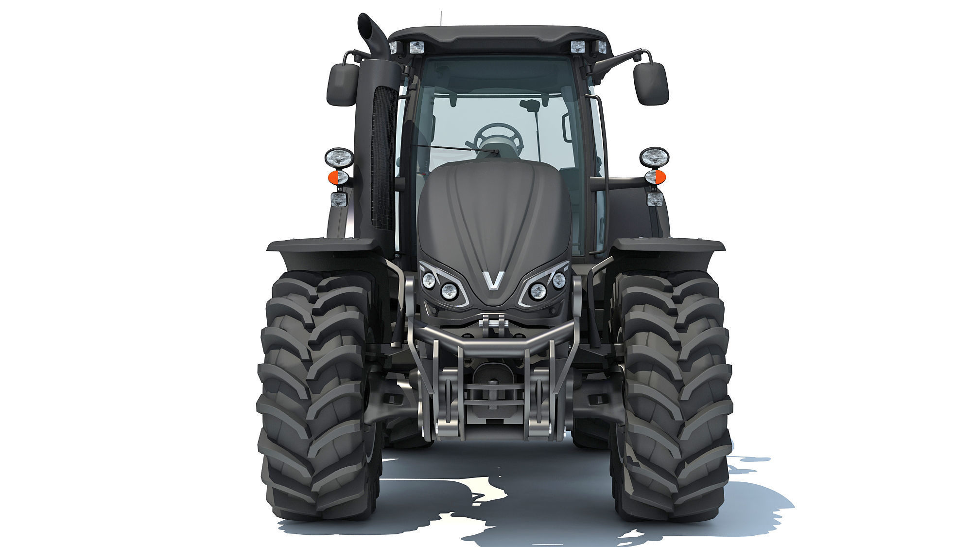 Black Tractor 3D model_10