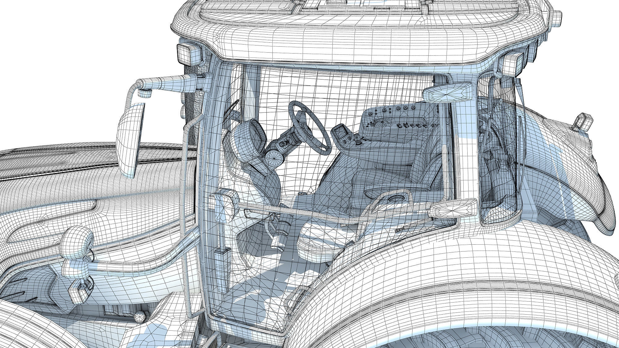 Black Tractor 3D model_20