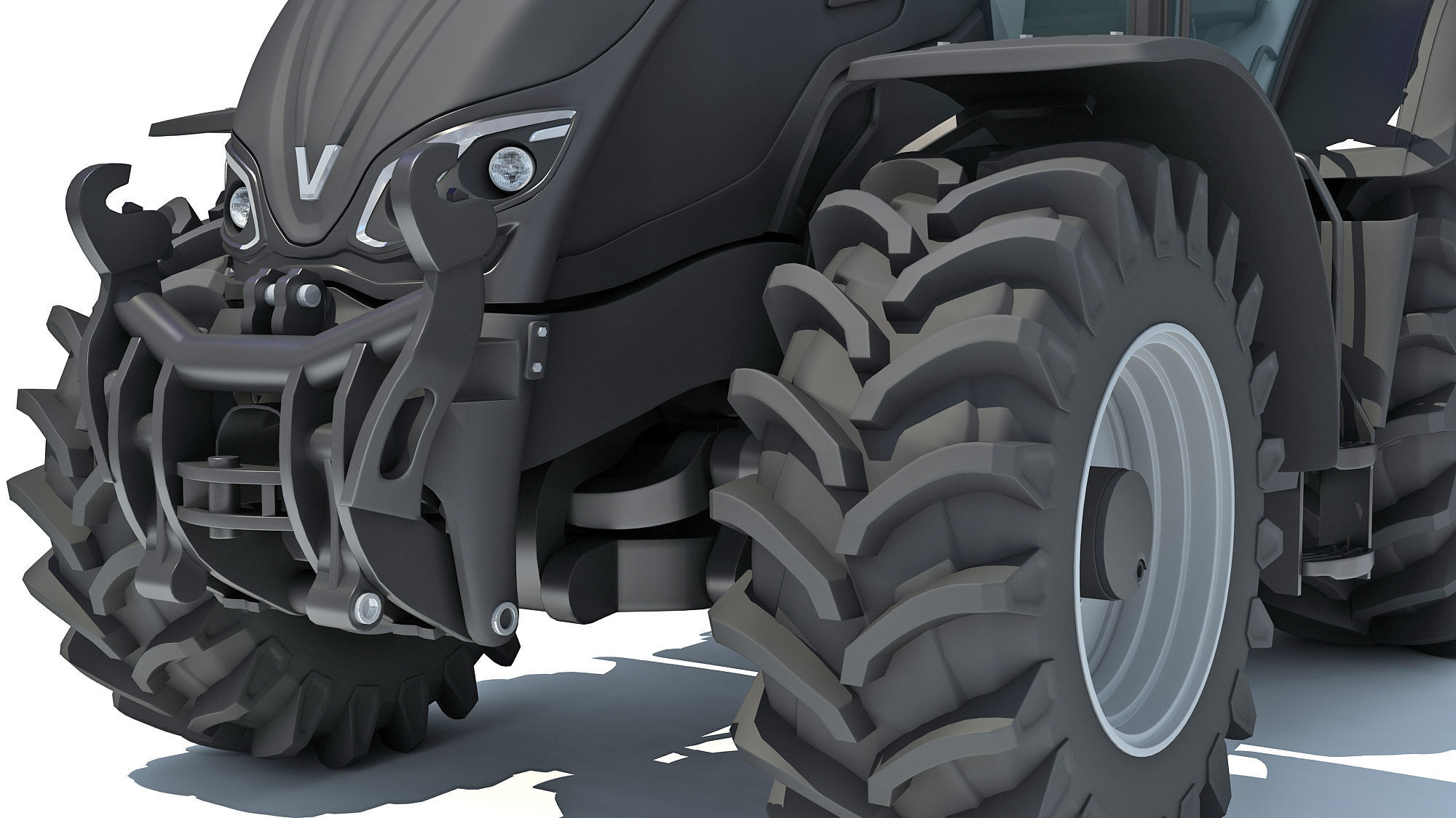Black Tractor 3D model_13