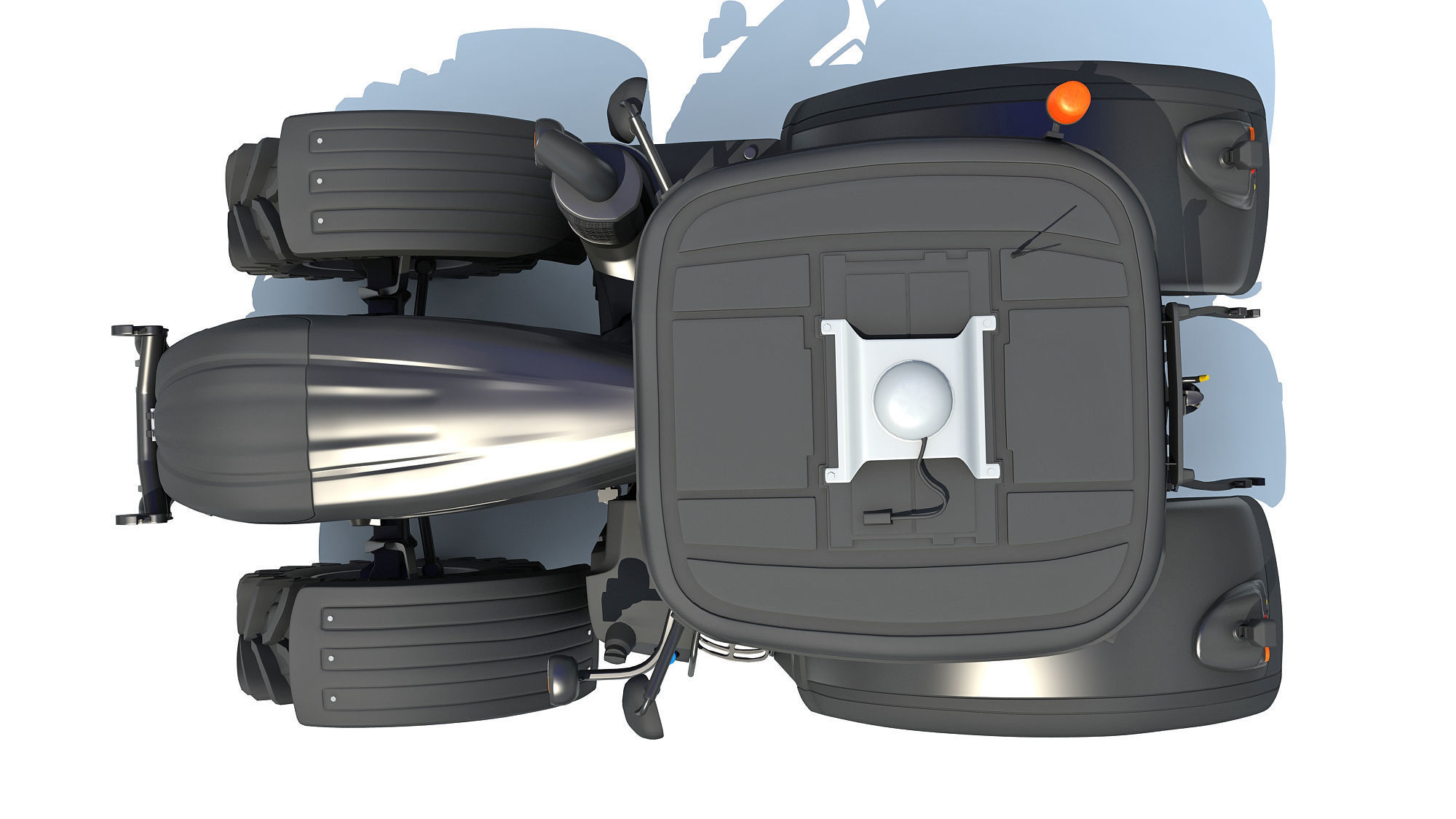 Black Tractor 3D model_12