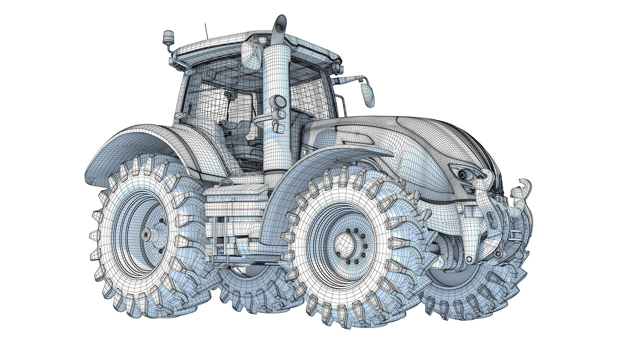 Black Tractor 3D model_19