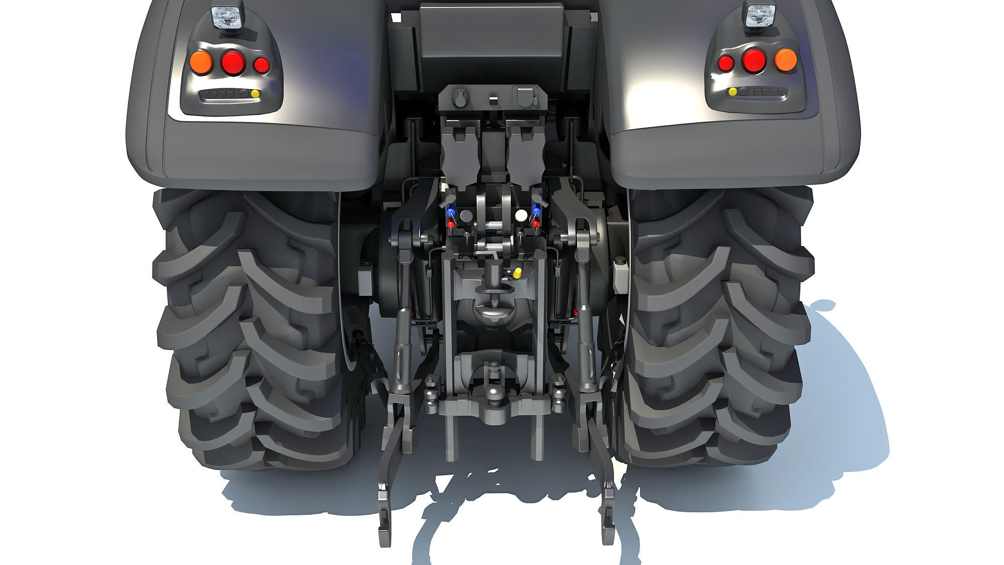 Black Tractor 3D model_15