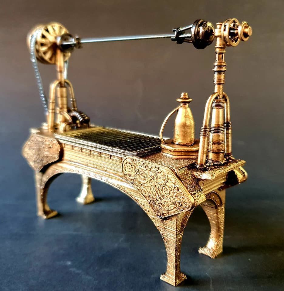 Jabbas Throne Room - Set 2b - Grill 1-6 scale Hottoys 3D print model_29