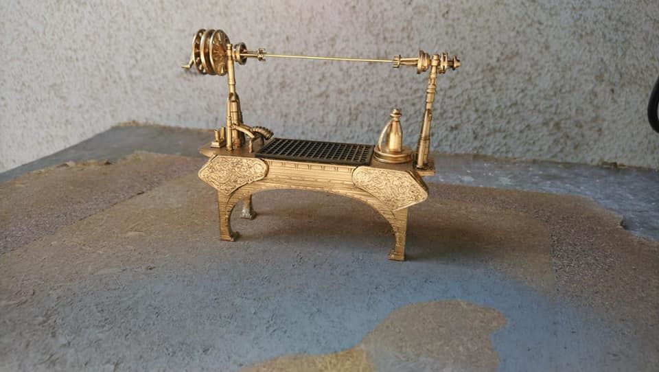 Jabbas Throne Room - Set 2b - Grill 1-6 scale Hottoys 3D print model_26