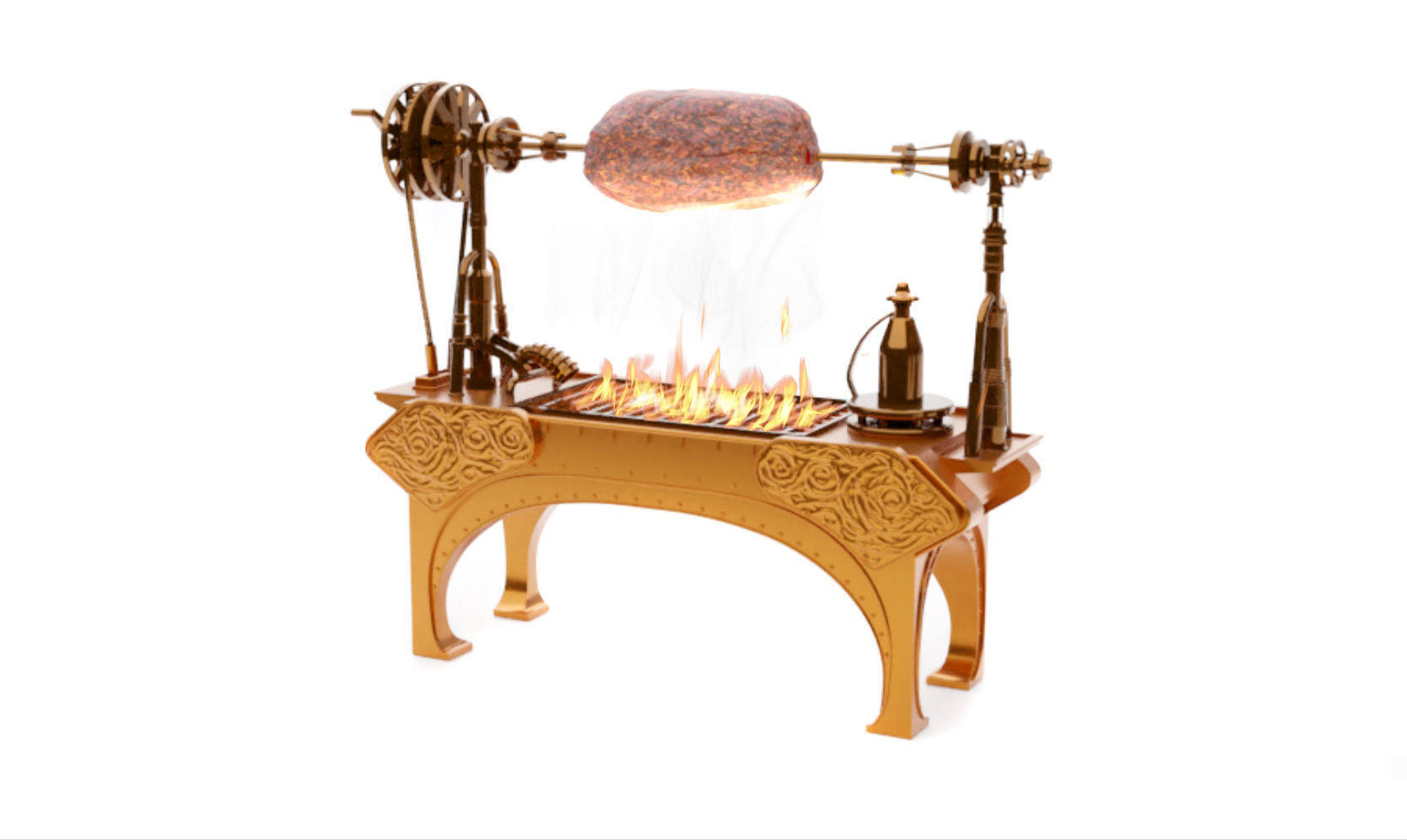 Jabbas Throne Room - Set 2b - Grill 1-6 scale Hottoys 3D print model_8