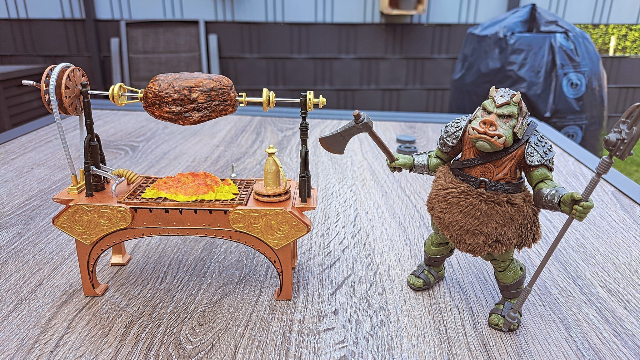 Jabbas Throne Room - Set 2b - Grill 1-6 scale Hottoys 3D print model_35