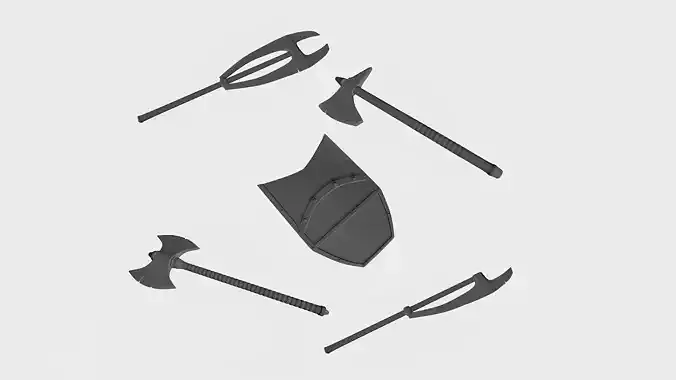 Medieval weapons 3D print model
