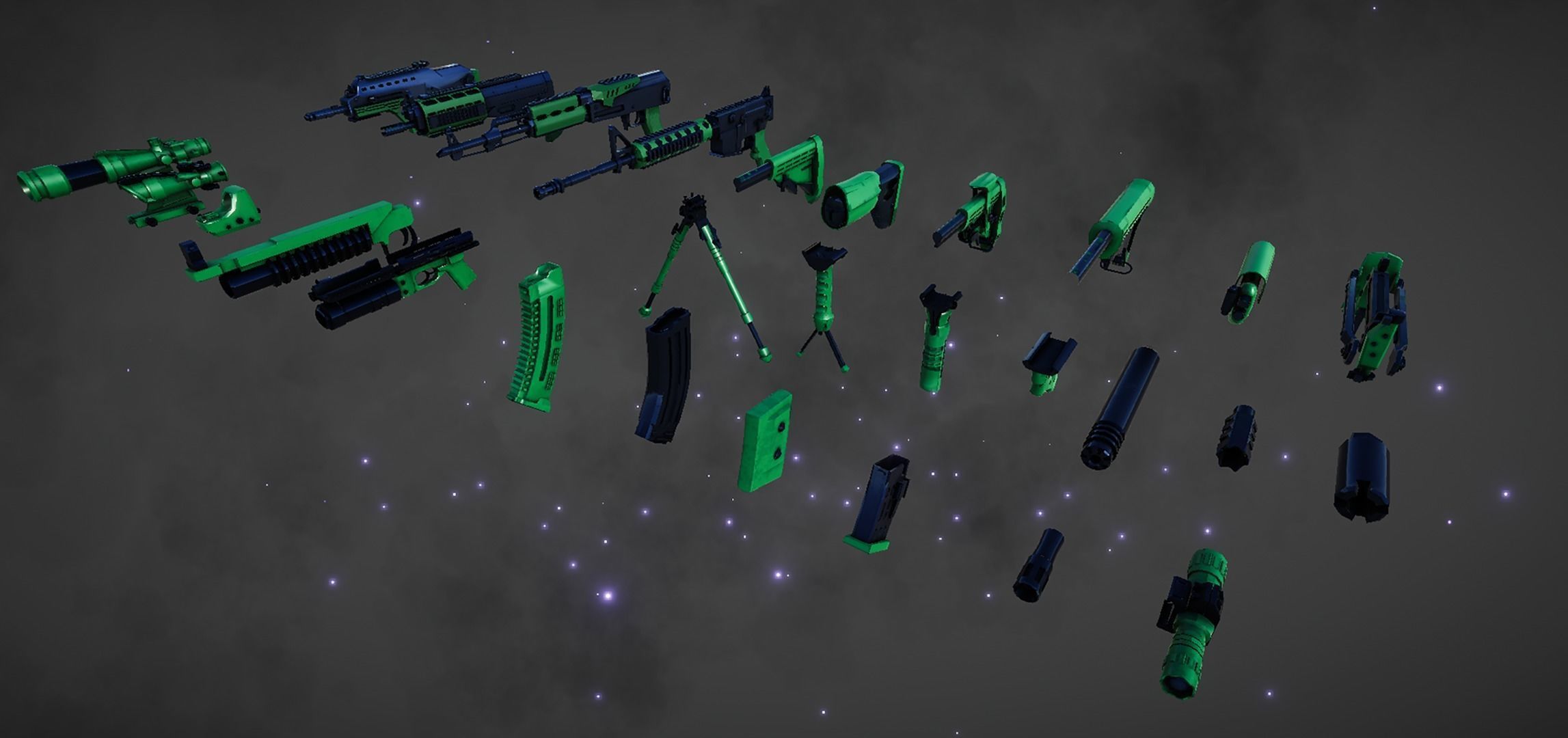 Guns Maker Low-poly 3D model_1