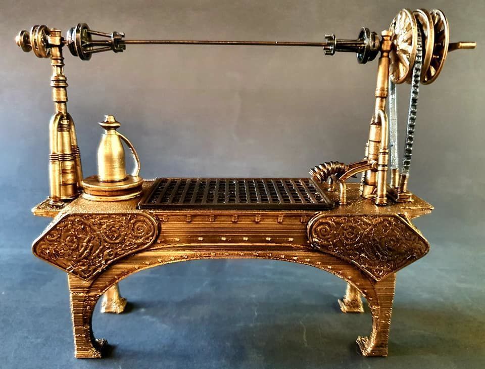 Jabbas Throne Room - Set 2b - Grill  1-12 scale Blackseries  3D print model_25