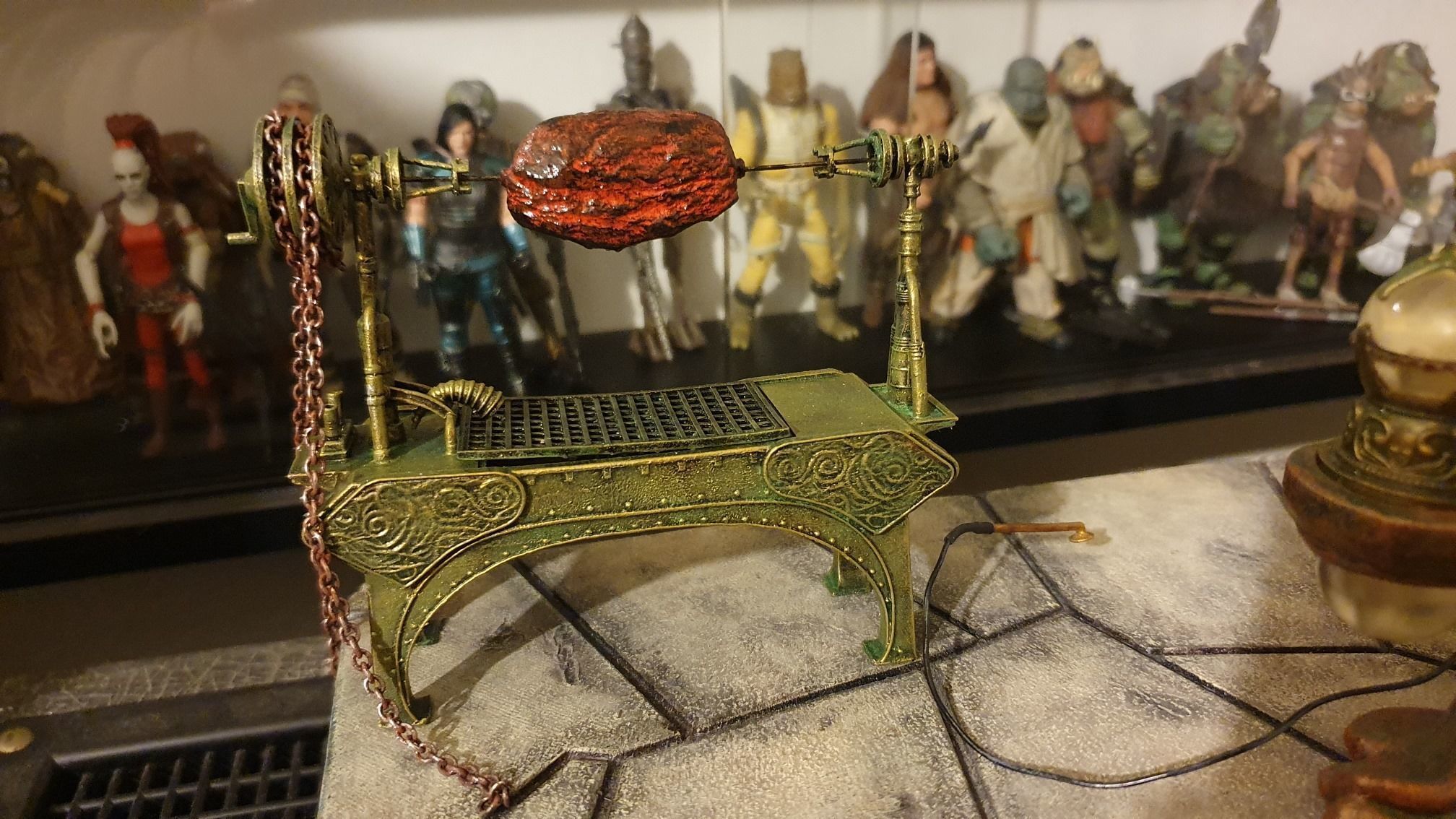 Jabbas Throne Room - Set 2b - Grill  1-12 scale Blackseries  3D print model_34