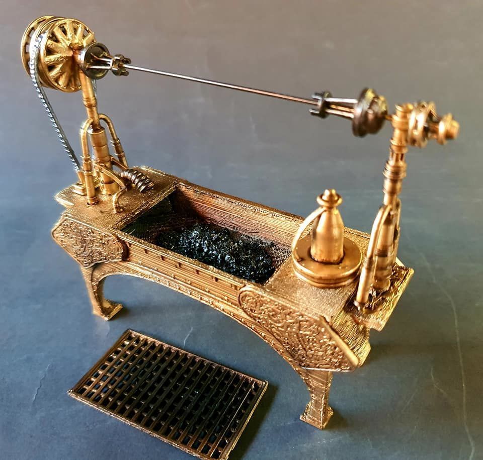 Jabbas Throne Room - Set 2b - Grill  1-12 scale Blackseries  3D print model_29