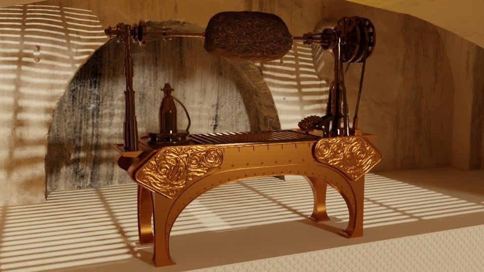 Jabbas Throne Room - Set 2b - Grill  1-12 scale Blackseries  3D print model_3