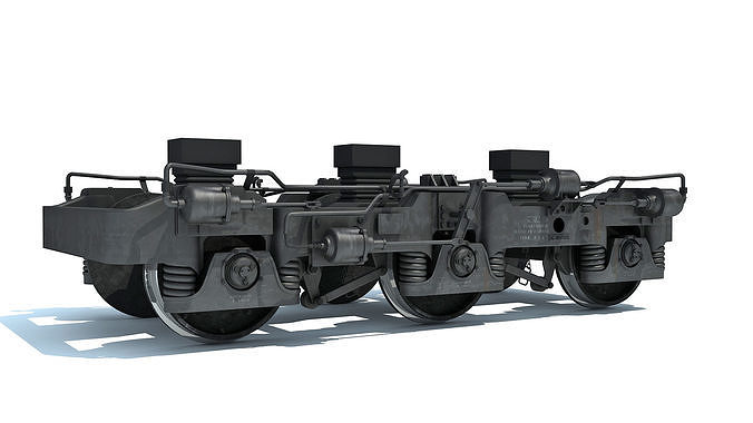 Hi-Ad Train Trucks Wheels 3D model