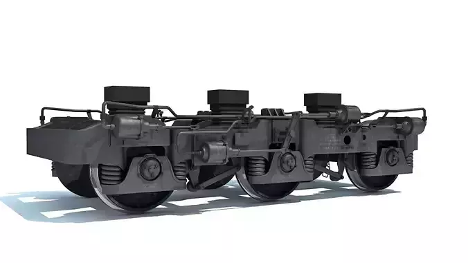 Hi-Ad Train Trucks Wheels 3D model