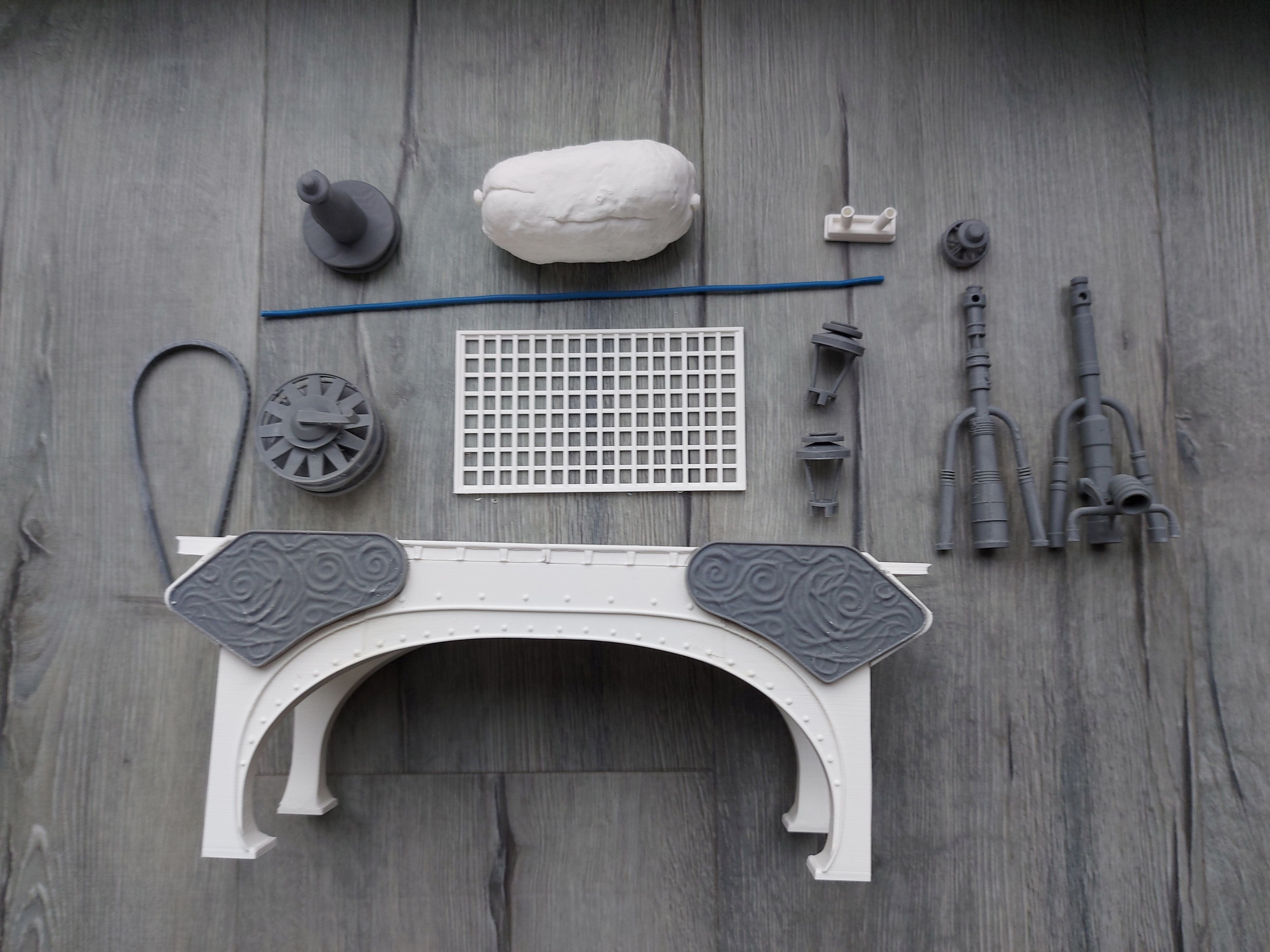 Jabbas Throne Room - Set 2b - Grill  1-18 scale Kenner Hasbro 3D print model_32