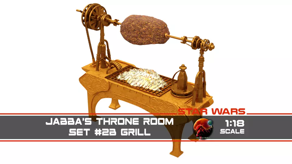 Jabbas Throne Room - Set 2b - Grill  1-18 scale Kenner Hasbro 3D print model_0