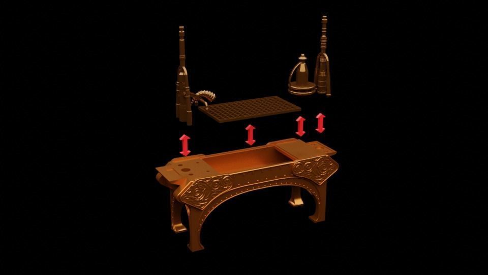 Jabbas Throne Room - Set 2b - Grill  1-18 scale Kenner Hasbro 3D print model_17