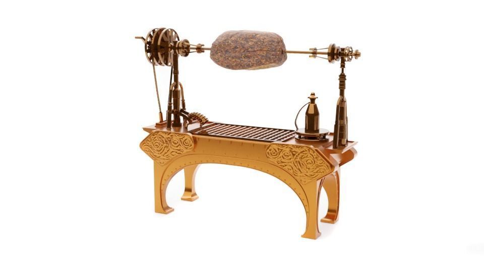 Jabbas Throne Room - Set 2b - Grill  1-18 scale Kenner Hasbro 3D print model_7