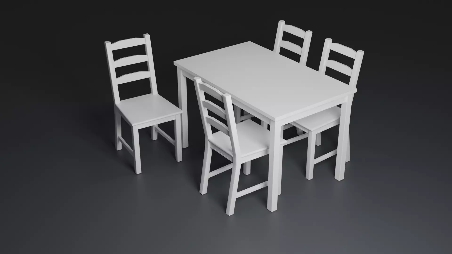 Table and chairs - JOKKMOKK IKEA 3D model