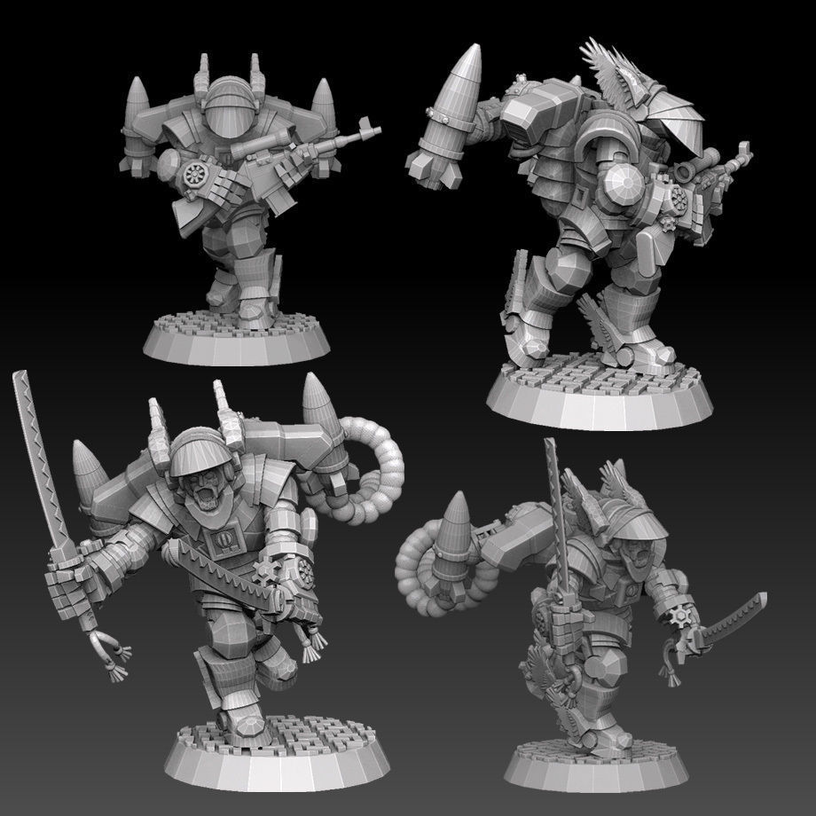 Astroknight Rocketmen Megapack 3D print model_2