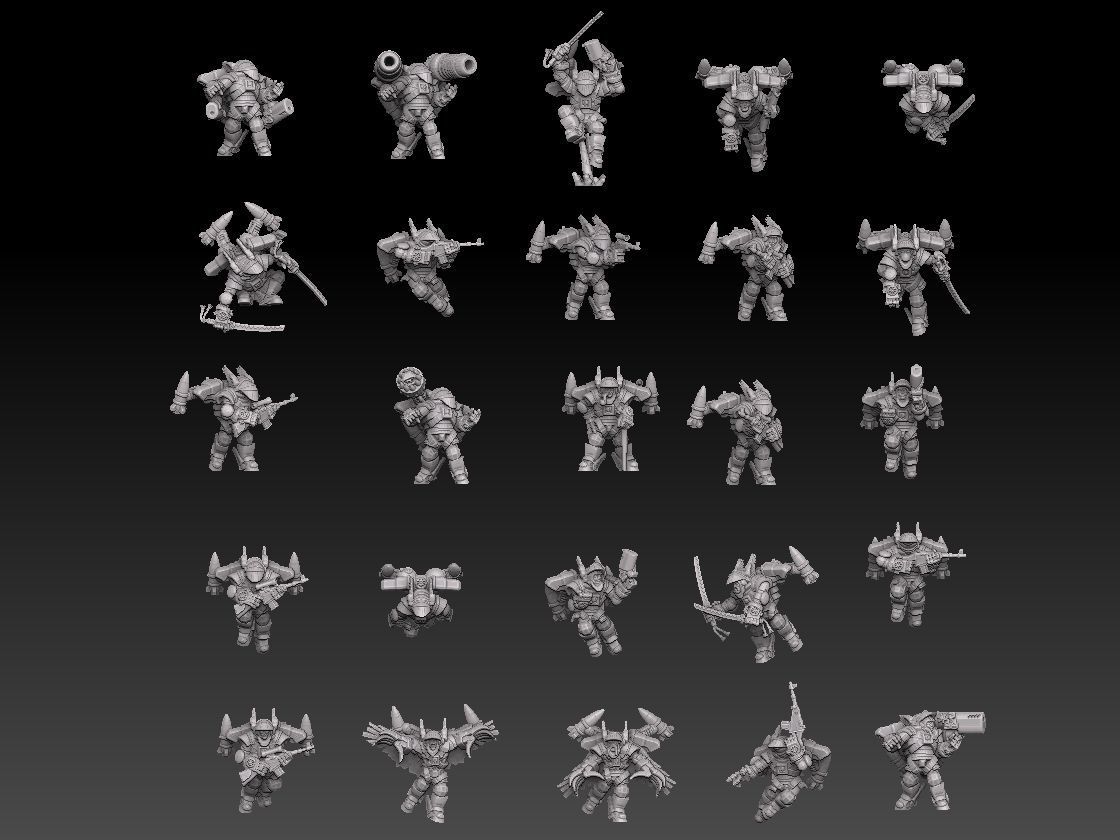 Astroknight Rocketmen Megapack 3D print model_1