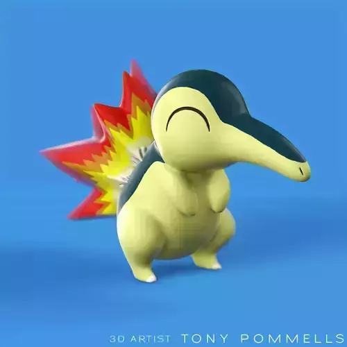Printable Cyndaquil Figurine 
