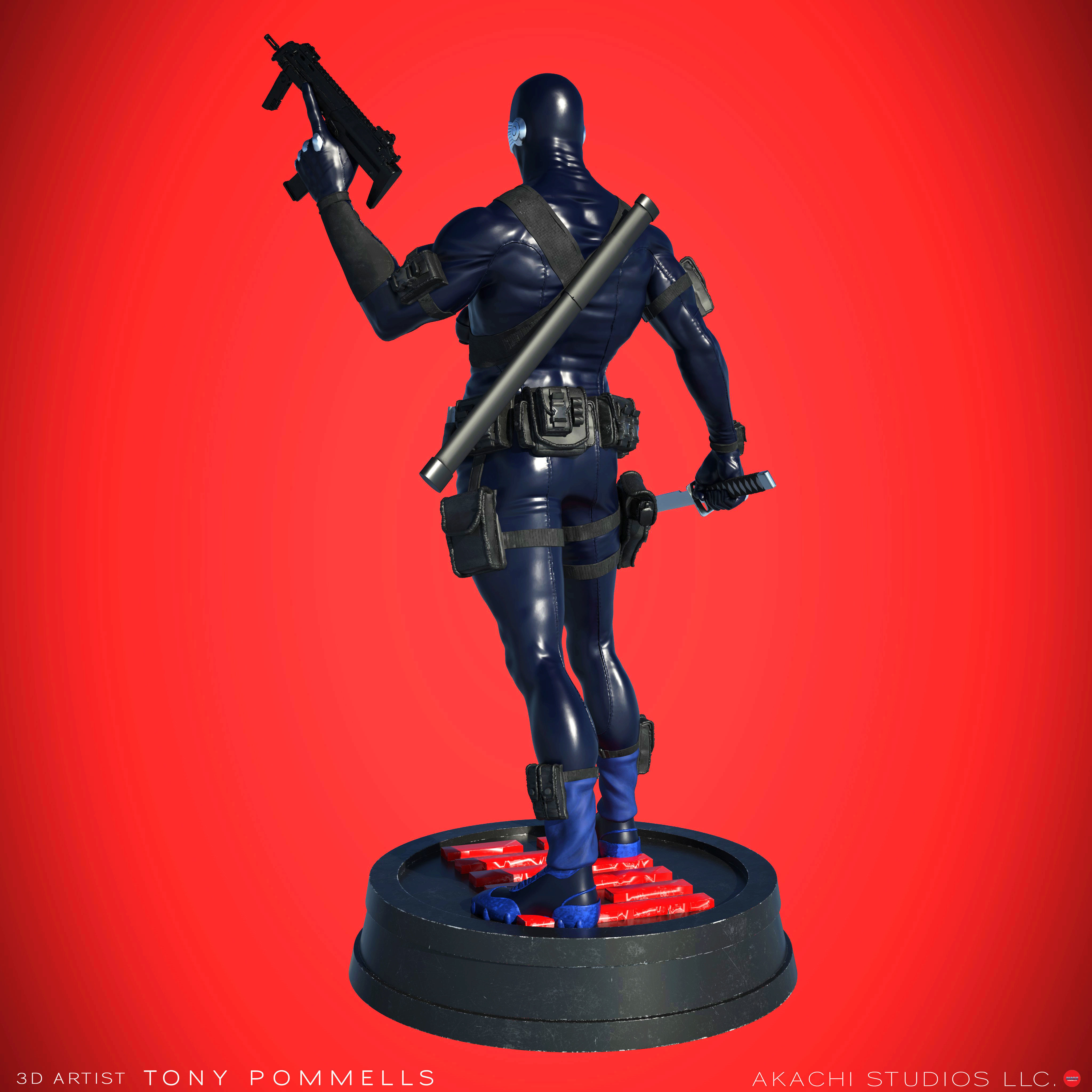 Snake Eyes Printable Statue 3D print model_2