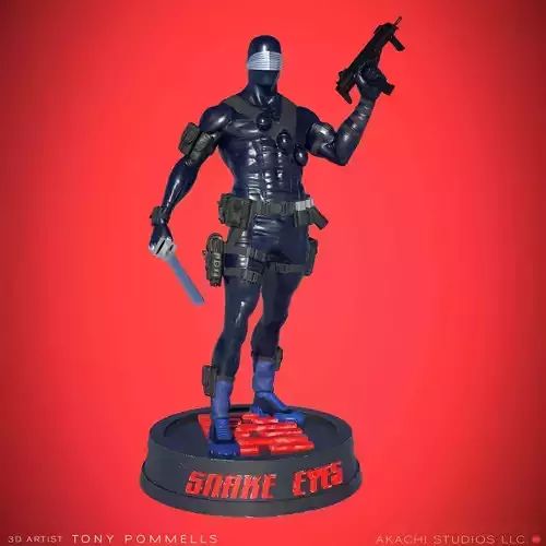 Snake Eyes Printable Statue  3D print model