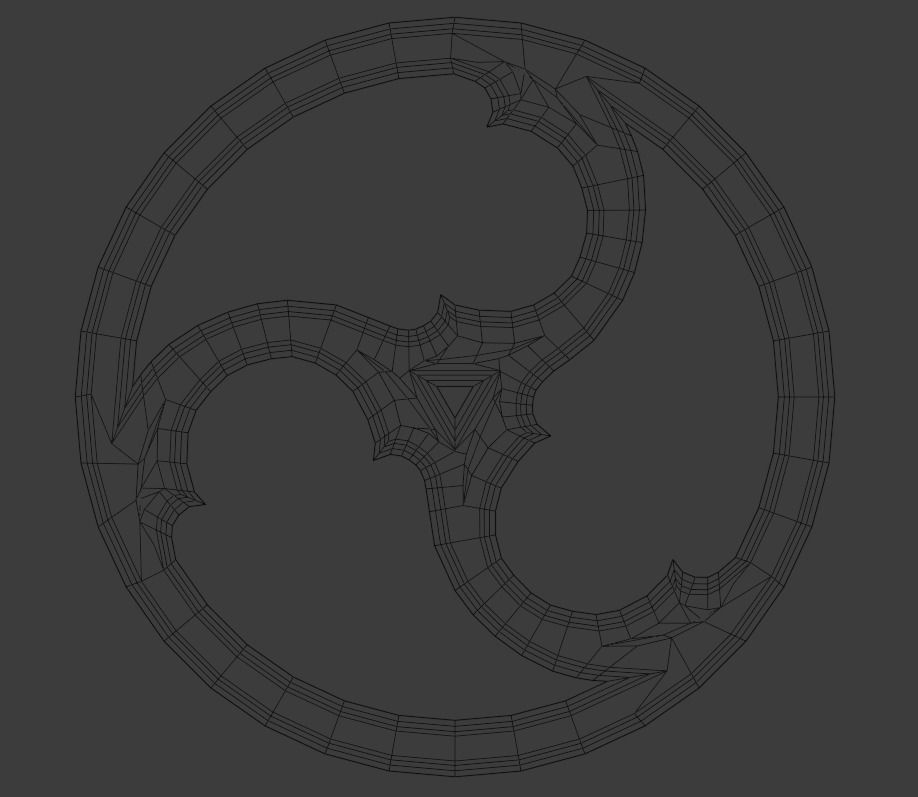 Gothic Ornament Decoration Low-poly 3D model_4