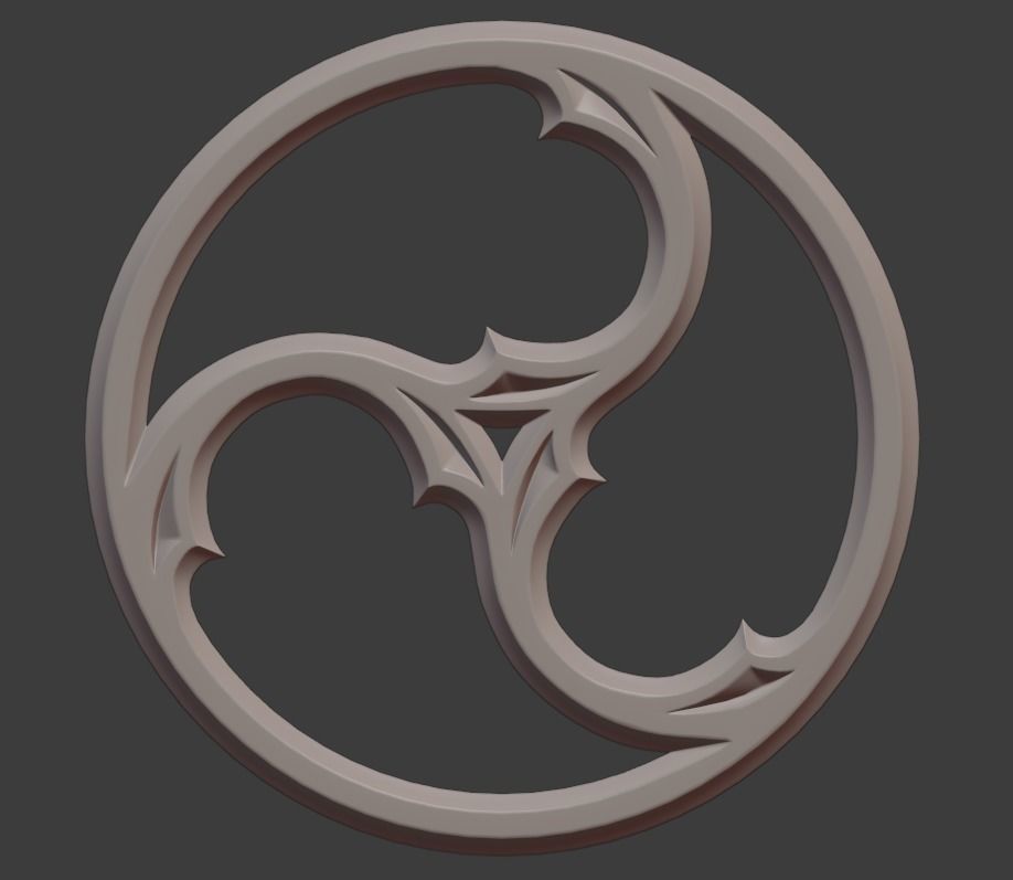 Gothic Ornament Decoration Low-poly 3D model_1