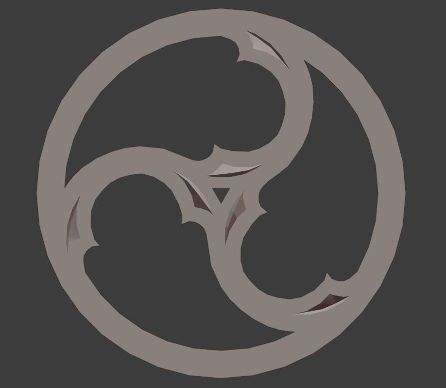 Gothic Ornament Decoration Low-poly 3D model_5