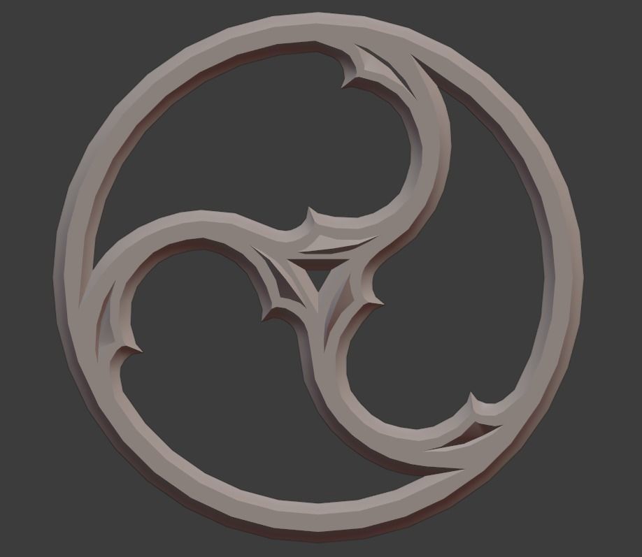 Gothic Ornament Decoration Low-poly 3D model_3