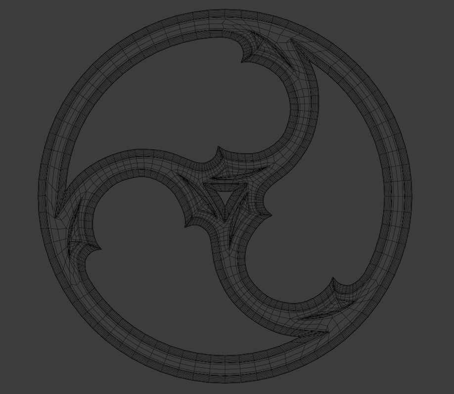 Gothic Ornament Decoration Low-poly 3D model_2